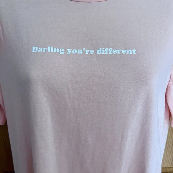 Zara Ruffle Short Sleeve Graphic Logo T Shirt Pastel Womens S Orange Peach Girly - Picture 3 of 7